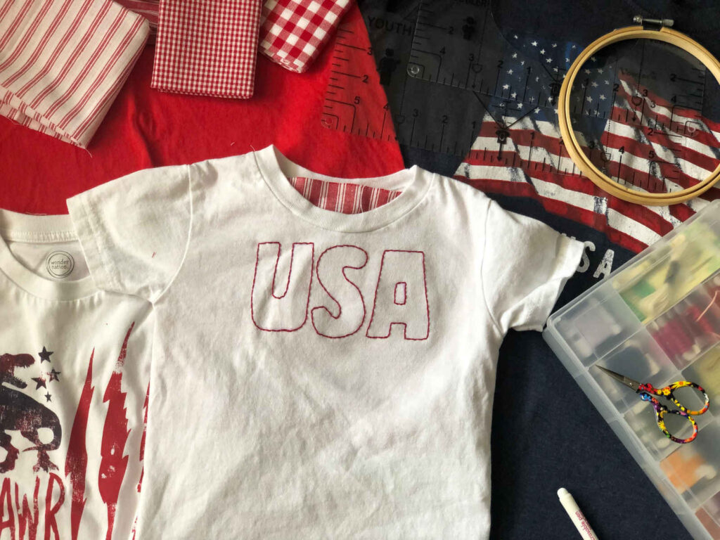 USA reverse applique materials
