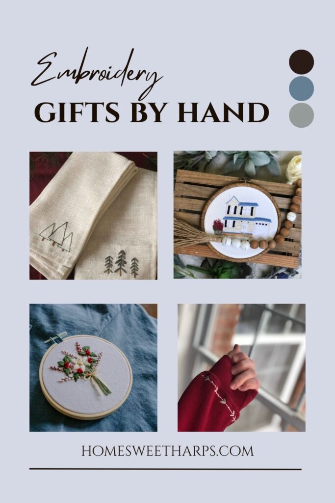 embroidery gifts by hand pin